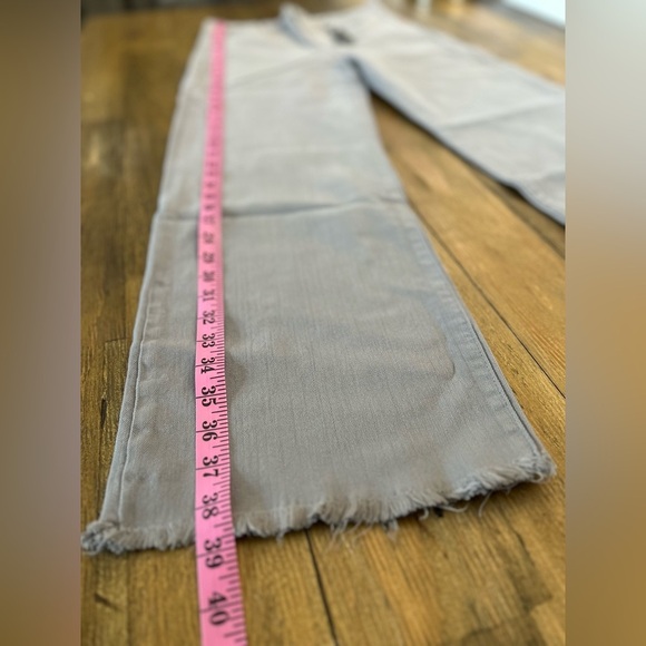 TRACTR Light Charcoal Grey Flannel Soft High Rise Straight Leg Jeans Sz 6/28 - Picture 4 of 12